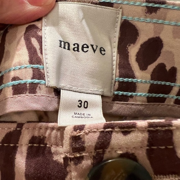 NWT new Anthropologie the ettie shorts Maeve 30 animal print brown - Picture 6 of 17